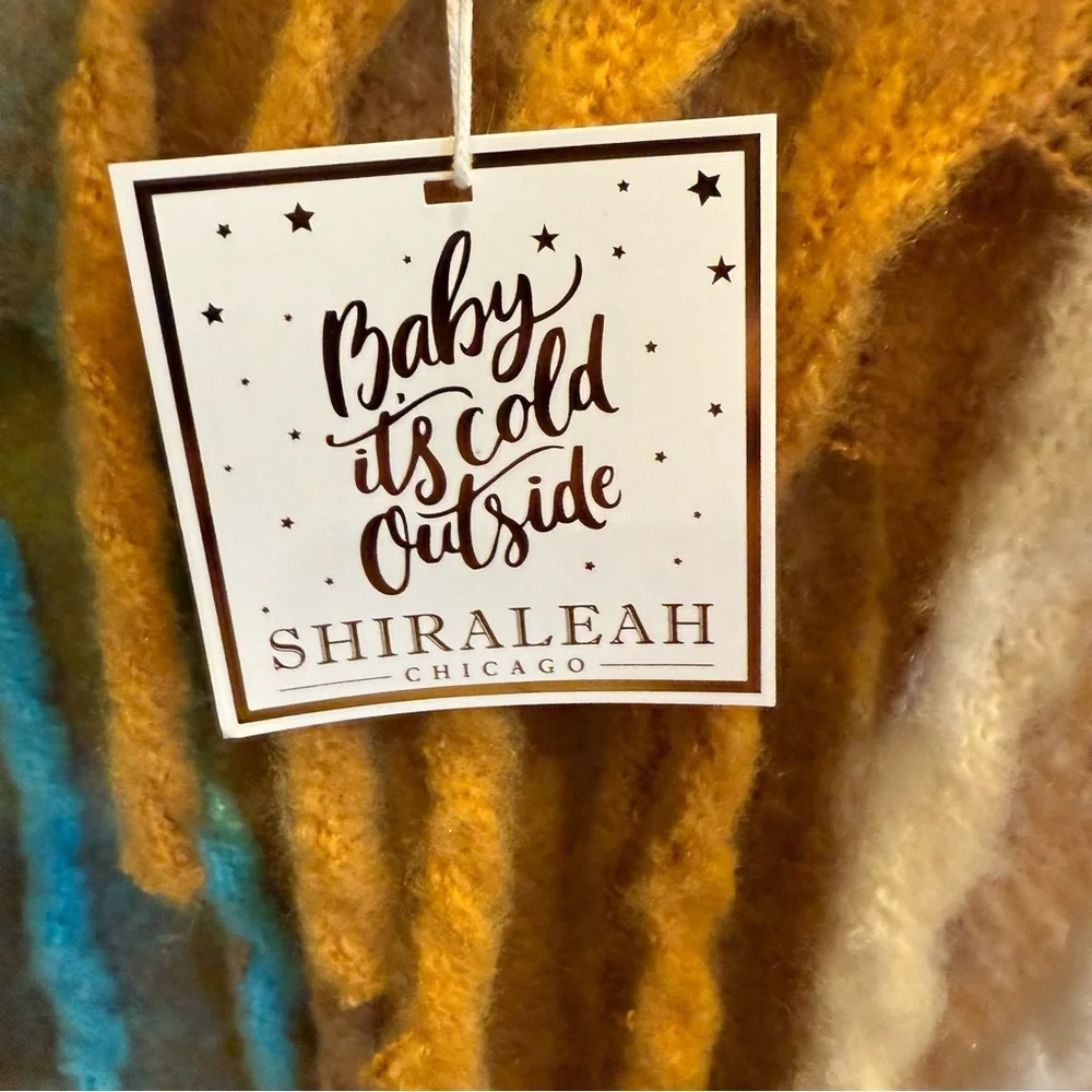 Shiraleah of Chicago Large Multicolor Checkered Fringe Scarf - Picture 7 of 9